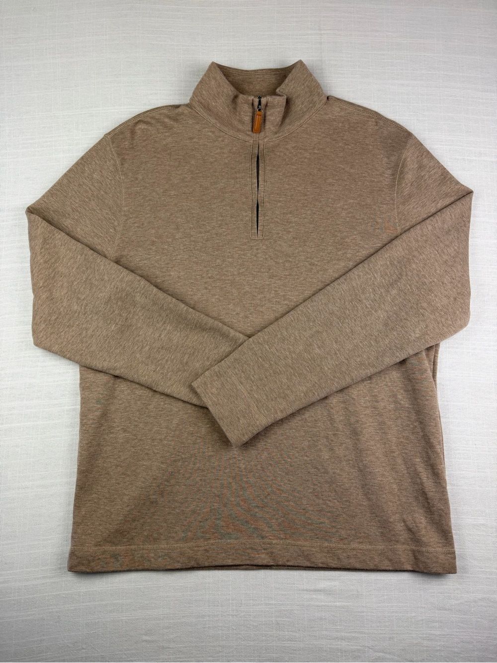 Banana Republic Men’s Quarter Zip Pullover Sweater XL Beige Casual